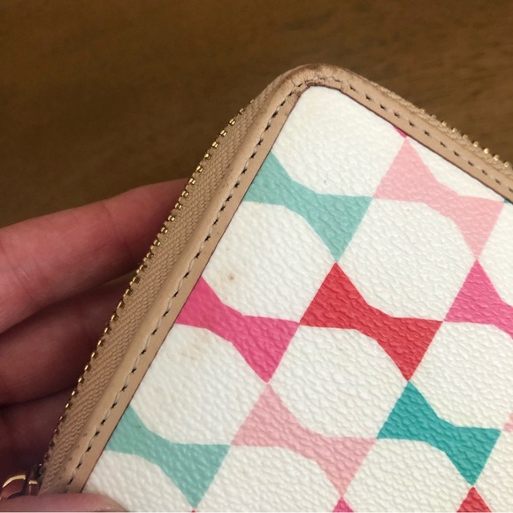 Kate Spade White Colorful Zip Wallet - Picture 13 of 13